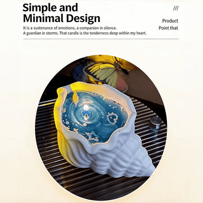 Conch Shell Scented Candle - Home Bedroom Fragrance Deodorizer with Plant Essential Oils - Ornament & Gift