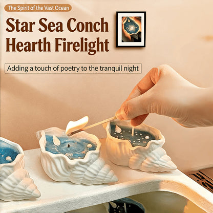 Conch Shell Scented Candle - Home Bedroom Fragrance Deodorizer with Plant Essential Oils - Ornament & Gift