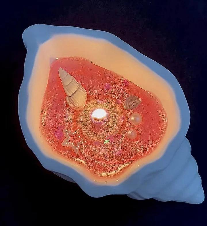 Conch Shell Scented Candle - Home Bedroom Fragrance Deodorizer with Plant Essential Oils - Ornament & Gift