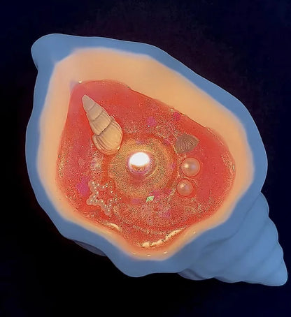 Conch Shell Scented Candle - Home Bedroom Fragrance Deodorizer with Plant Essential Oils - Ornament & Gift